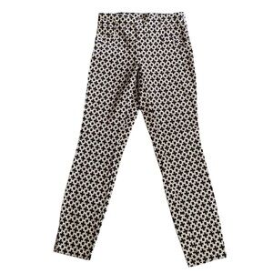 {Joe B} Hexagon Print Fitted elastic Waist Straight let Dress Pants